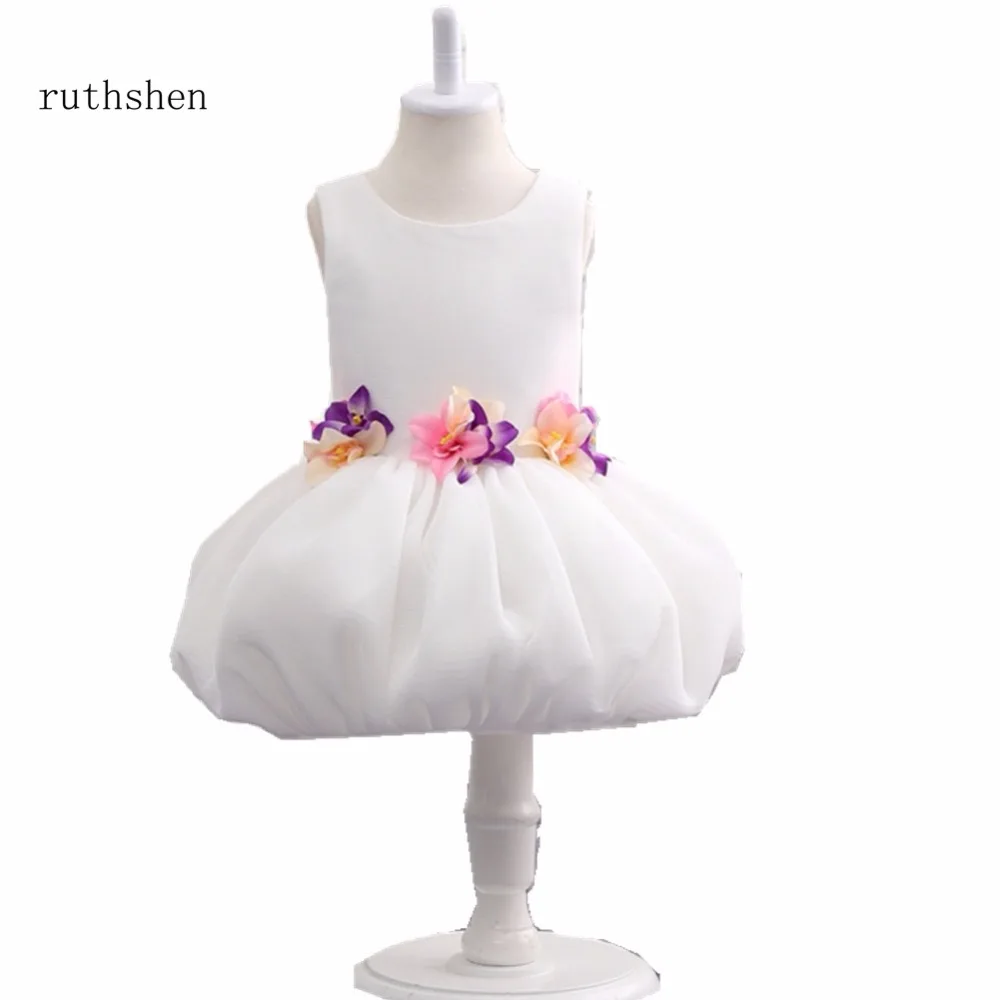 

ruthshen Best Selling Flower Girl Dress Ball Gown with Colorful Flowers For Evening Prom and Wedding 2018