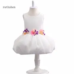 Ruthshen/Лидер продаж, платье с цветочным узором для девочек, бальное платье с разноцветными цветами для выпускного вечера и свадьбы, 2018