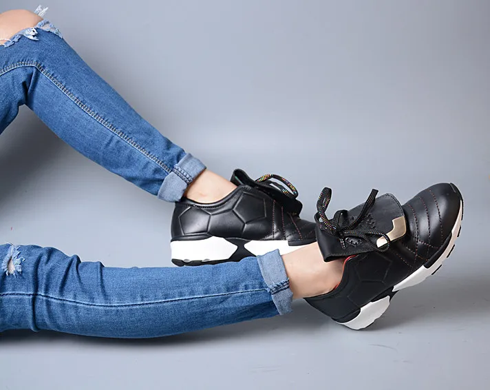 Prova Perfetto; сезон весна; Новинка; Стильная Спортивная обувь; женская обувь из натуральной кожи; студенческие кроссовки; обувь на платформе; повседневная женская обувь на шнуровке