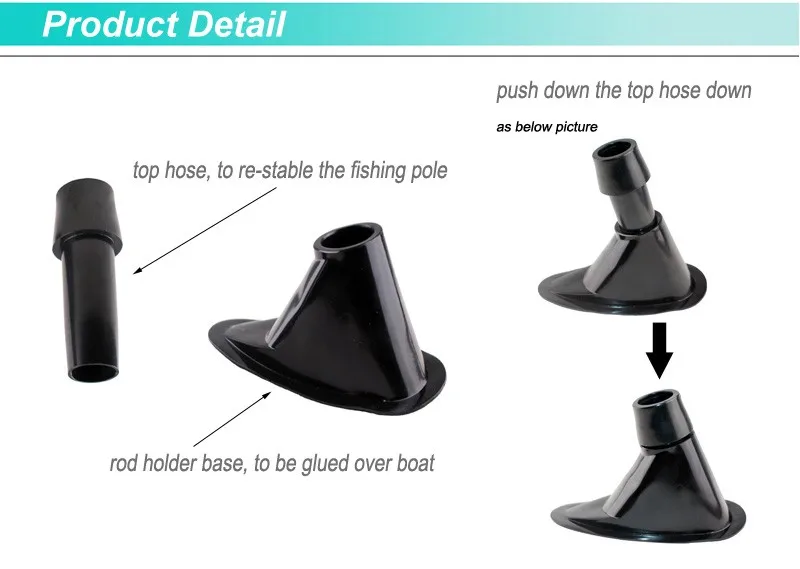 Пластиковый держатель для удочки, приклеиваемый на надувную рыболовную лодку, держатель для удочки, рыболовное устройство, аксессуары для оборудования A09004