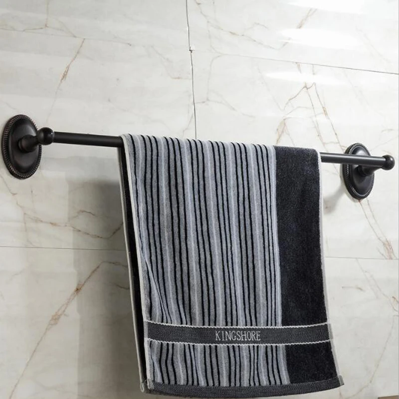 Black minimalist retro French towel bar Bathroom stainless steel
