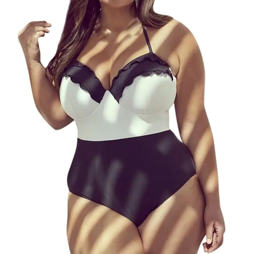 

Sexy women large sizes swimwear one piece Push Up Monokini 2018 women Swimwear Swimsuit Padded Bathing summer beach wear # CC