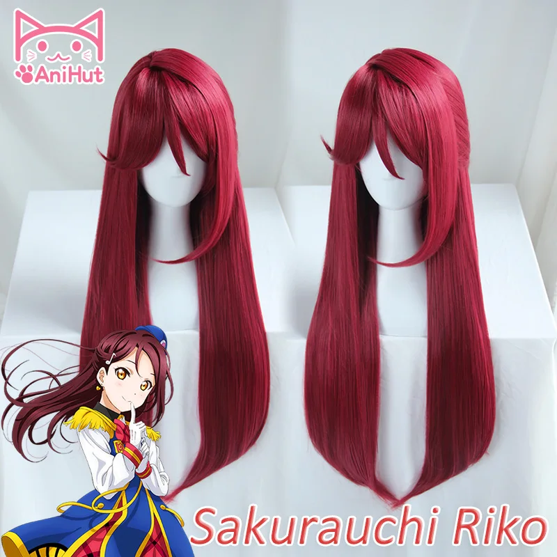 Купить парик для косплея сакурочи рико [anihut] из красных синтетических