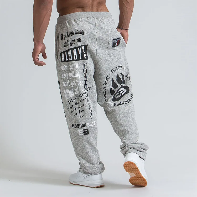 Men Fashion Fitness Pant Bodybuilding Workout Casual Sweatpants Jogger Pants | Мужская - Цена: 