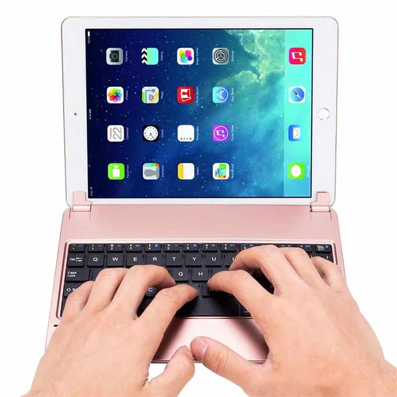 

For ipad pro 9.7 ipad 2017 Built in Stand Wireless Bluetooth Keyboard For New ipad 2018 A1673 A11675 Bluetooth Keyboard Keypad