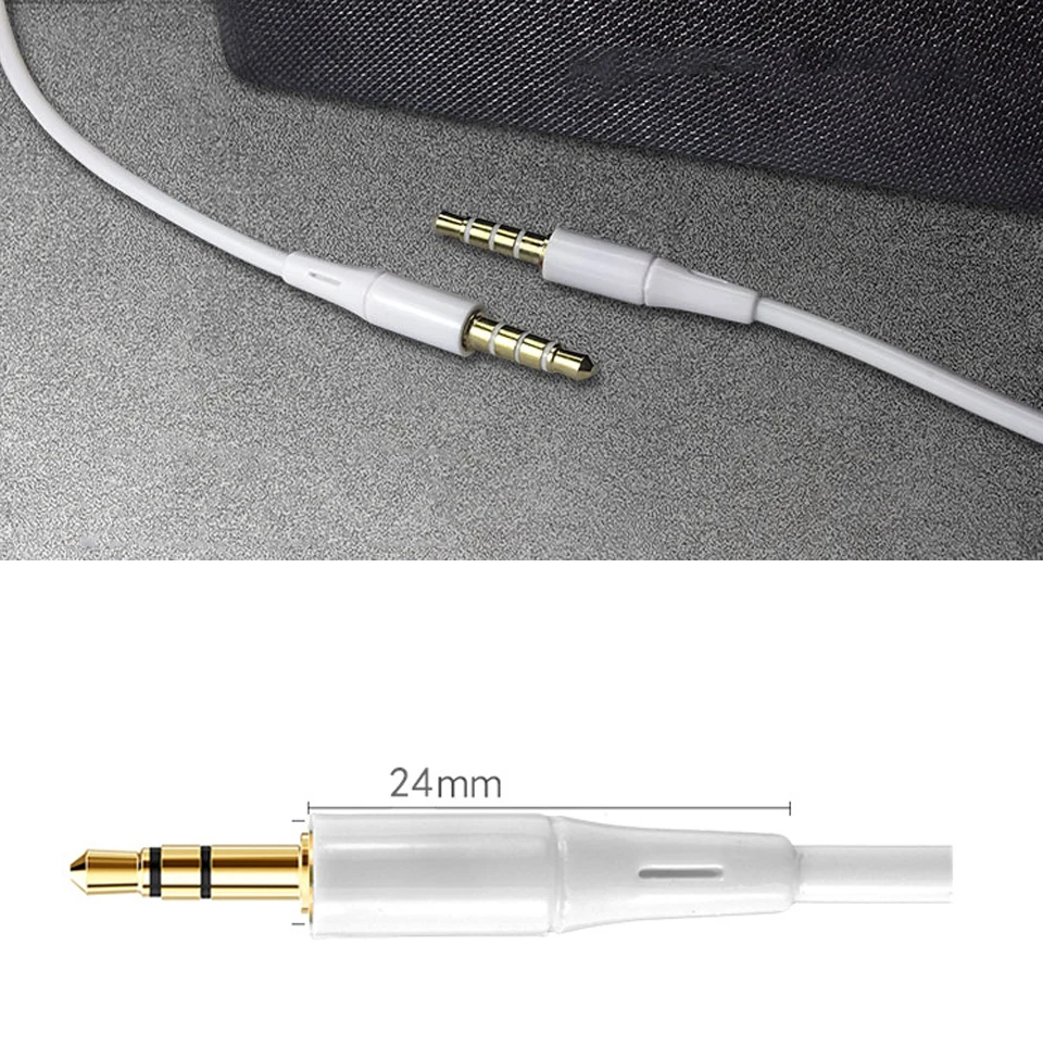 3.5mm Car Audio Aux Cable Male to Male 4 Knot Stereo Earphone Extension Cord 1.2m aux cable Line For MP3 MP4 Sound 2018 New (5)