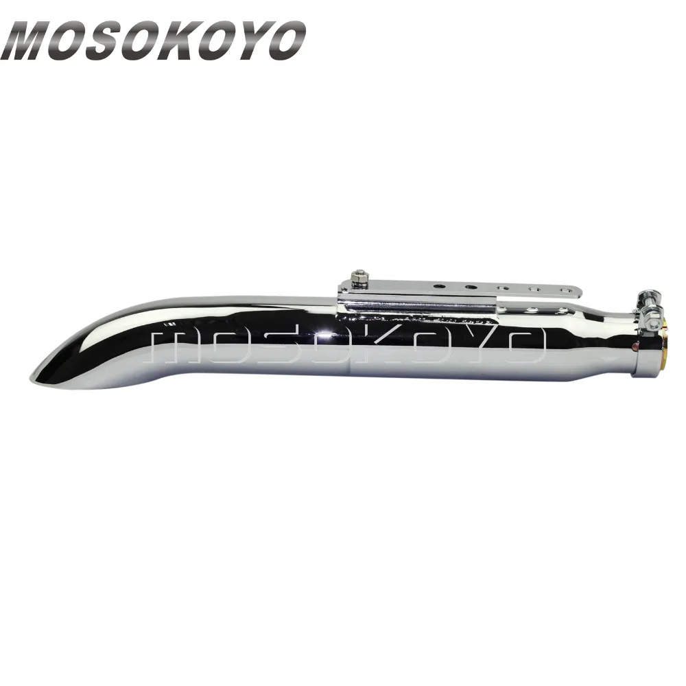 Хромированные мотоциклы 410 мм выхлопной глушитель для Harley Dyna FXD Sportster 883 Iron 48 1200 Custom
