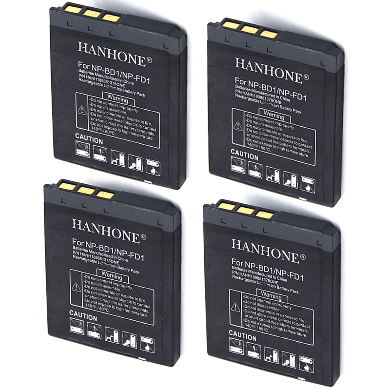 4 шт 1900 mAh NP-BD1 NP-FD1 NP BD1 Перезаряжаемые литий-ионный Батарея для sony T2 TX1 T200 T700 T77 T500 T90 T300 T70 T900 Bateria
