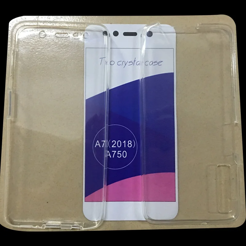 360 Degree Full Protection Clear Soft TPU Case Cover For Samsung A7 2018 A750 J4 J6 A6 A6 Plus 2018 Front&Back Phone Capa Coque  (2)