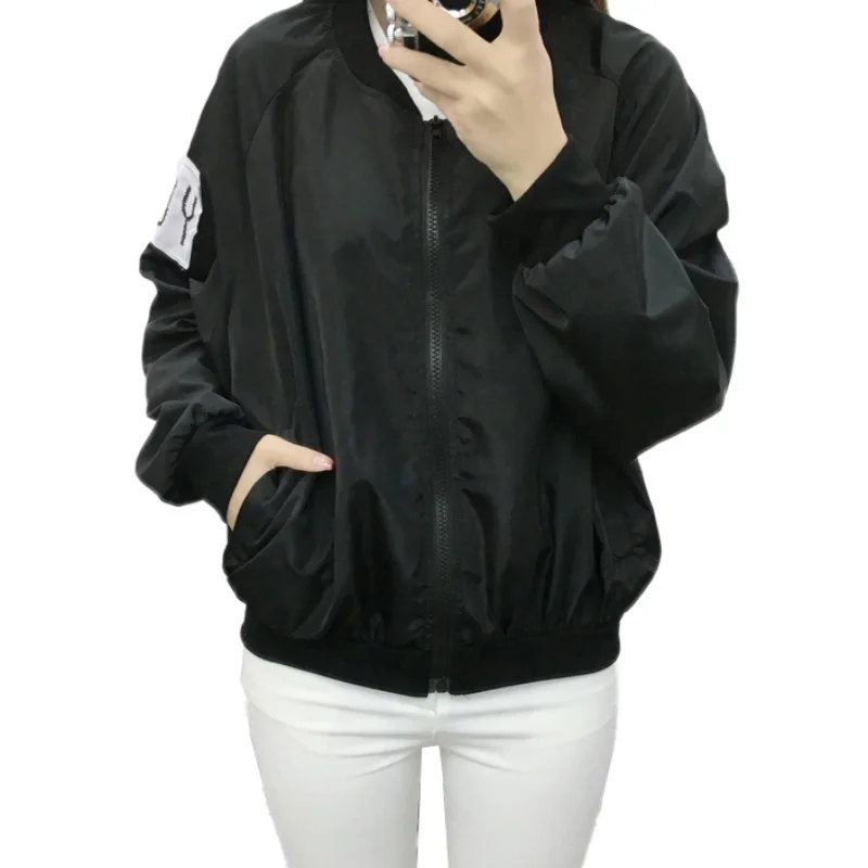 Spring Autumn Women Lady Baseball Jacket Fashion Basic