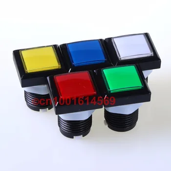

6pcs/lot 30mm Square High Quality LED illuminate Arcade LED Push Button Action Buttons For Arcade Game DIY & Video Games - Red