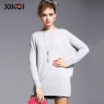 

XIKOI High Quality Cashmere Sweater Women Winter Pullover Solid Knitted Sweater Top for Women Autumn Female Oversized Sweater