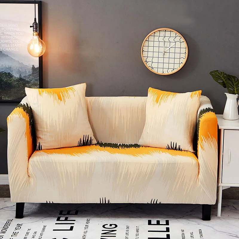 

Modern Home All-inclusive Sofa Cover Spandex Polyester Stretch Sofa Slipcover Geometric Totem Printing Anti-dirty Couch Cover