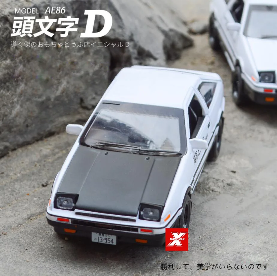 Классический литой автомобиль toyota AE86 turno масштаб 1:28 начальный D литье под