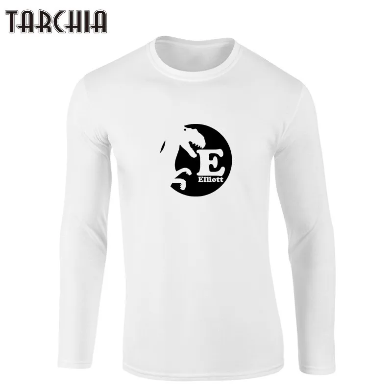 

TARCHIA Men's T-Shirt O-Neck Oversize Style Tee Shirts Styles Print T Shirts Men Letter Dinosaur ELLIOTT Men Cotton Tees Tops