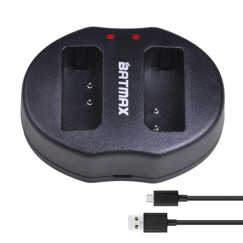 Batmax LP E10 LPE10 LP E10 Dual USB Battery Charger for Canon EOS 1100D 1200D Rebel T3 Kiss X50