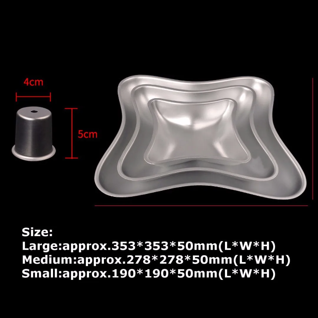 4pcs High Quality Cake Tins Mold Pillow Cushion Shape Cake Baking Pan Aluminium Alloy Mold