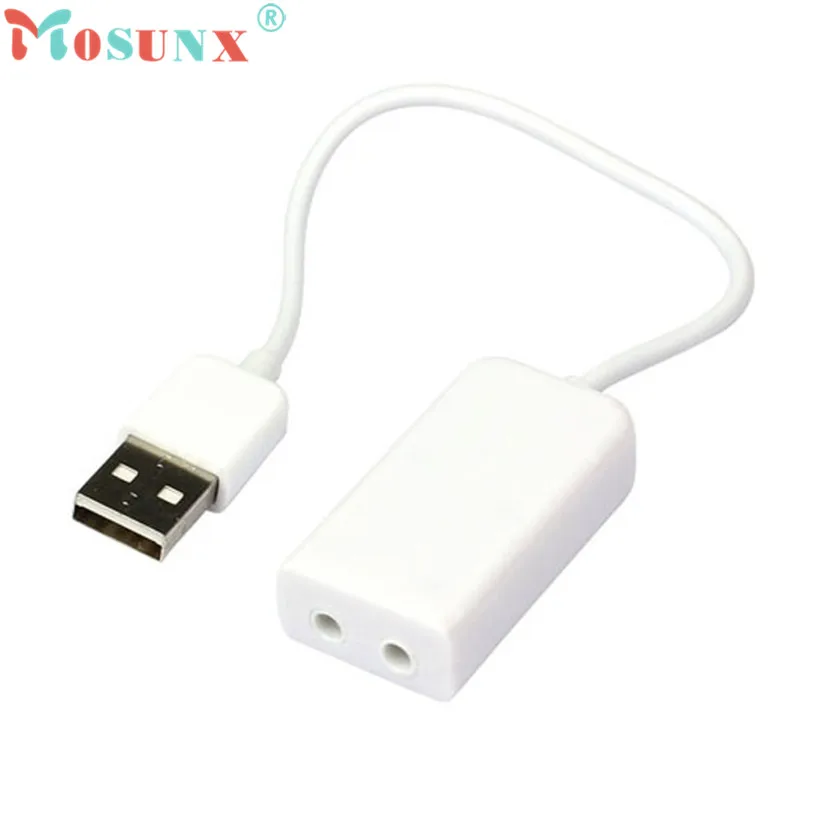 

MOSUNX 3D USB 2.0 Virtual 7.1 Channel Audio Sound Card Adapter For Laptop PC WIN 7 Mac Futural Digital Hot Selling F35
