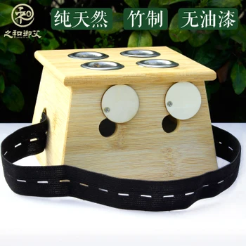 

Thickening bamboo four holes moxa box 4 holes moxibustion device moxa apparatus