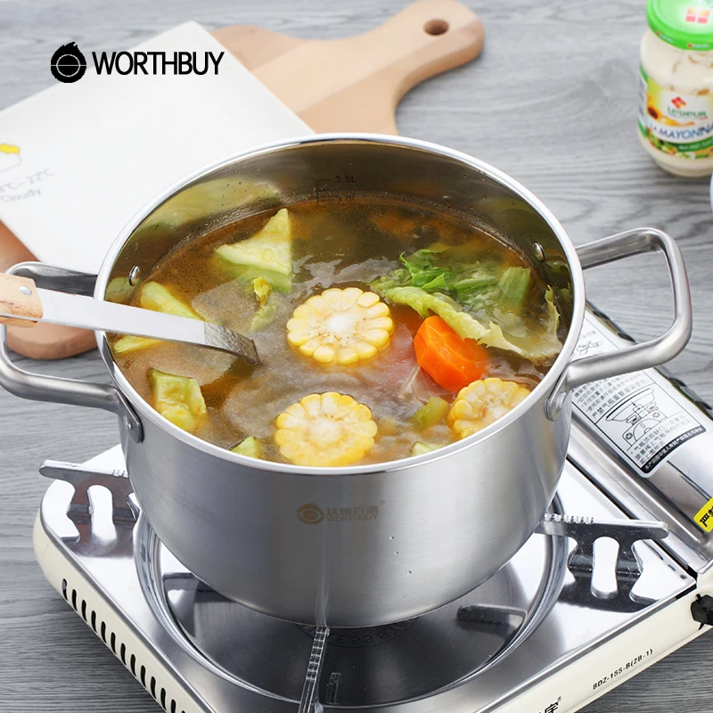 WORTHBUY Multifunctional Stainless Steel Soup Pot Cookware Kitchen