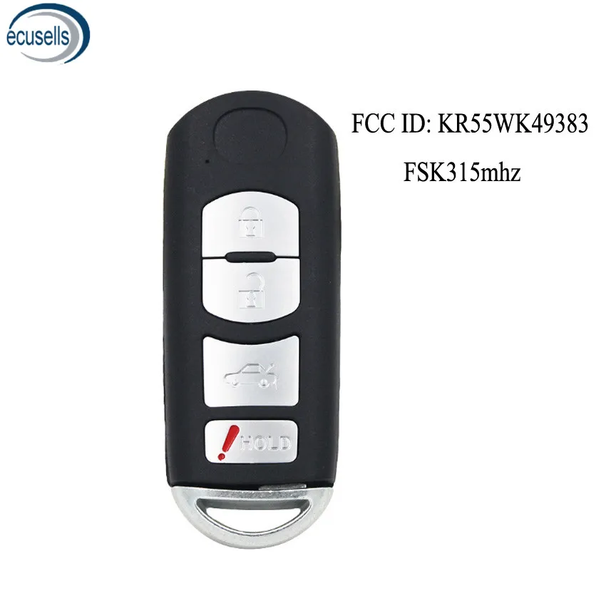 

3+1/4 Button FSK315MHz Smart Remote Key for Mazda FCCID:KR55WK49383(VDO System)
