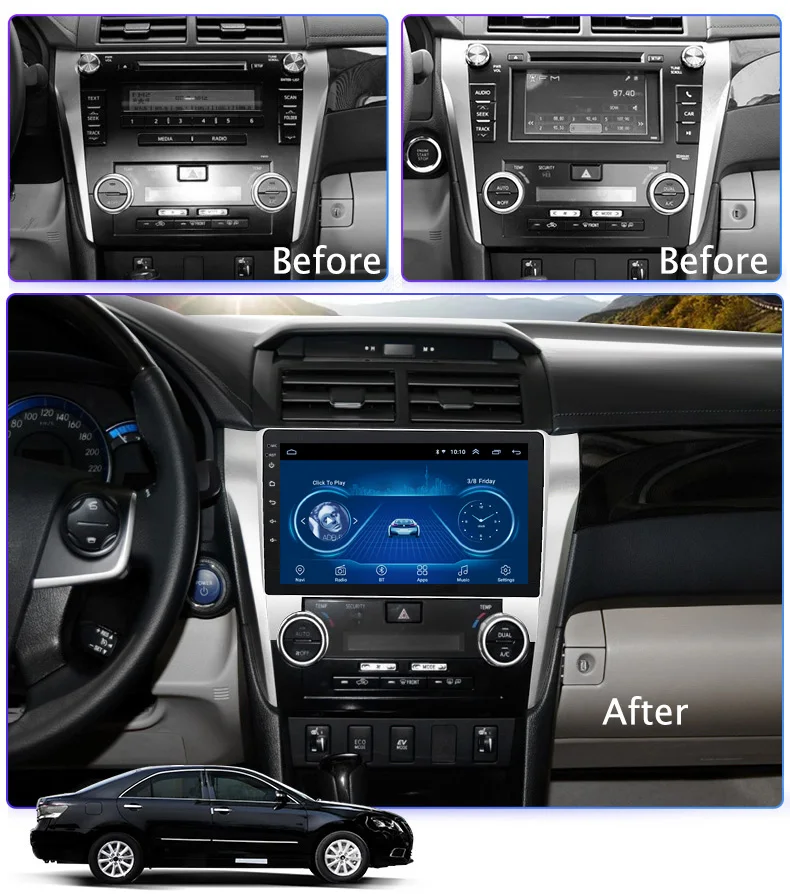 

Super Slim Touch Screen Android 8.1 GPS Navigation for toyota Camry 2012 2013 2014 headunit tablets Stereo Multimedia Bluetooth