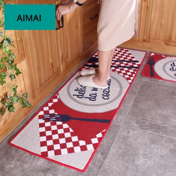 

Northern Europe Cartoon Vegetables/Fruits/Animal Children Printing Kitchen Mats Waterproof Anti-slip Washable Durable Carpet