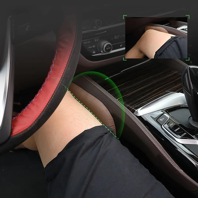PU Leather Car Seat Leg Cushion Knee Pad Thigh Support Pillow Interior