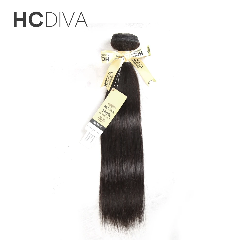 HCDIVA Hair Products Brazilian Virgin Hair 1 Piece Only Straight Natural Color 12