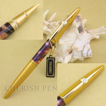 

Picasso 988 Luxury Commemorative Warsaw Set Auger Golden Flower Ink/Metal/Brand/Gift/Fine/Fountain Pen Free Shipping Pens