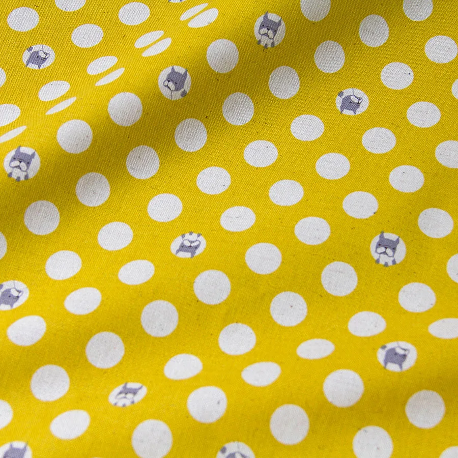 Half-Meter Japanese KOKKA Cotton Linen Fabric Patchwork Quilting Cloth Dot Dog C | Дом и сад