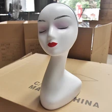 Mannequin Head White Color Female Hat Display Wig Training Head Model Head Manikin Model Femen's Head Model
