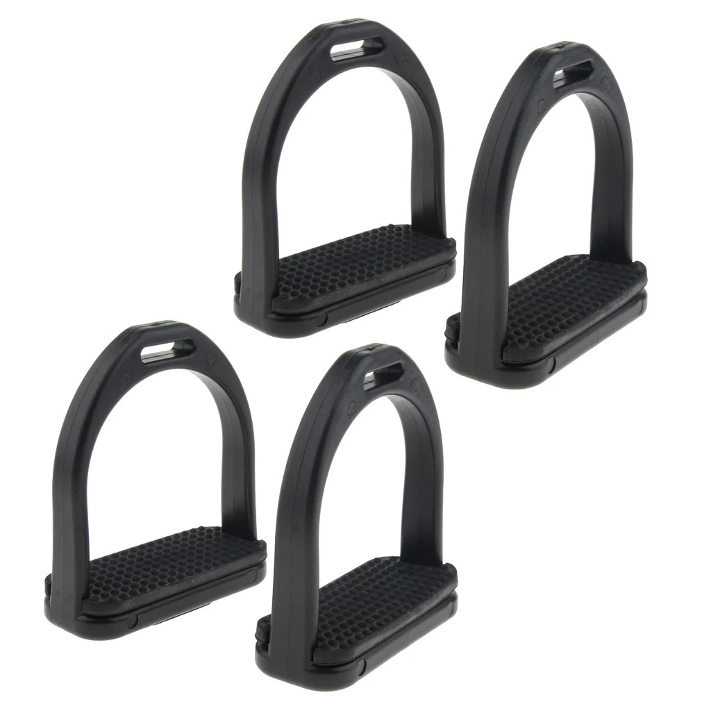 2 Pair Men Women Kid Western Stirrups Horse Riding Equestrian Sport Rubber Treads
