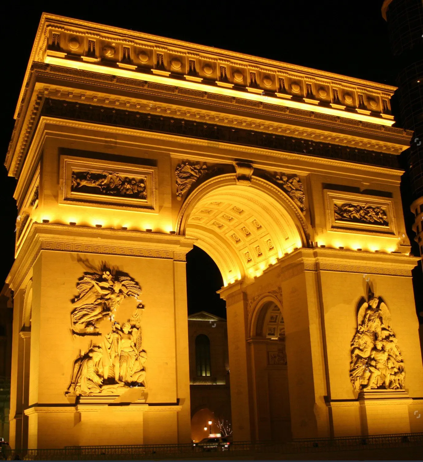 Triumphal Arch door in Paris night Backgrounds Vinyl cloth High quality Computer print wedding backdrop | Электроника