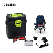 Американский штекер 20 раз яркости на открытом воздухе Красный 5 линий наклона функциональный 360 Поворотный крест Лазерная линия лазерный измеритель уровня