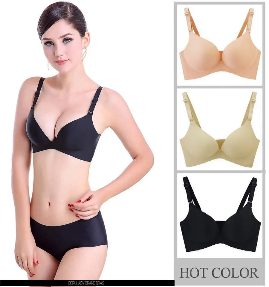 DeRuiLaDy New Sexy Seamless Bra Gather Adjustable Women Bra Seamless Underwear Push Up Bra Brand Support Wholesale Free Shipping 4