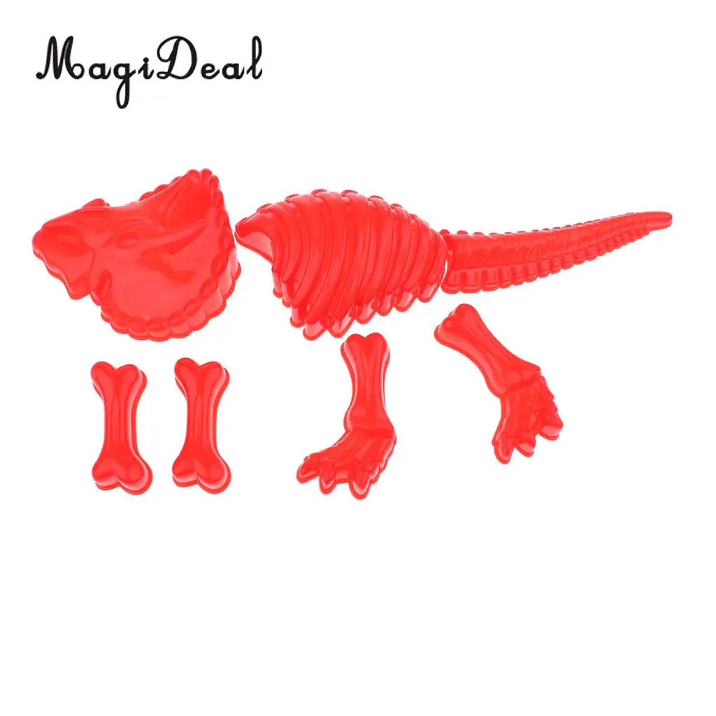 MagiDeal 1Set Plastic Building Sand Molds Beach Sandcastle Sand Box Dinosaur Skeleton Mold for Kids Baby Play Game Toy