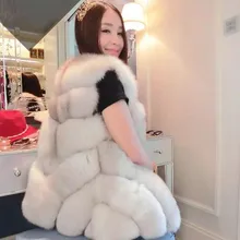 Новыя Роскошная лучший жилетка из натурального меха женская натуральная меховая шуба для Для женщин натуральные меха жилеты зимняя куртка с отделкой из меха Теплый жилет