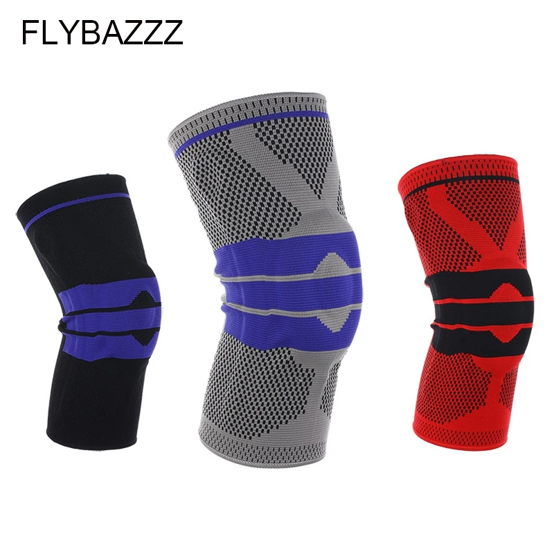 

FLYBAZZZ New Top Elastic Knee Support Bracket Kneepad Adjustable Patella Knee Pad Basketball Safety Professional Protective Tape