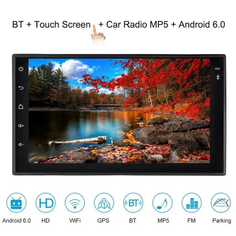 Discount Car Accessorizes Bluetooth Muti-function Multimedia 7 Inch Smart Android 6.0 2 Din Car Stereo Radio Player GPS Maps Navigator 3