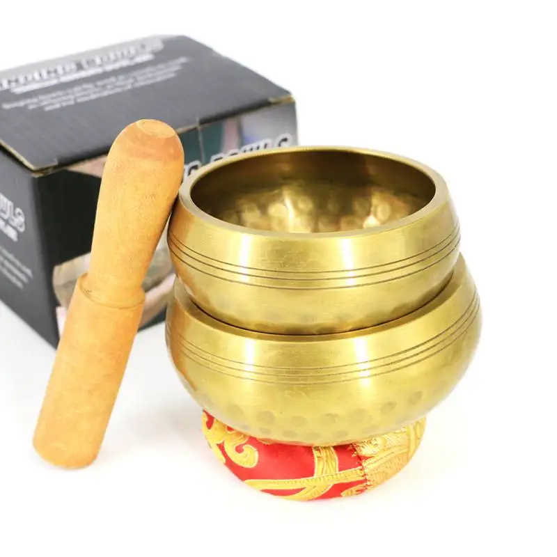 

Nepal Handmade Tibetan Singing Bowl Set Decorative-wall-dishes Resonance Healing Meditation Yoga Bowl with Mallet