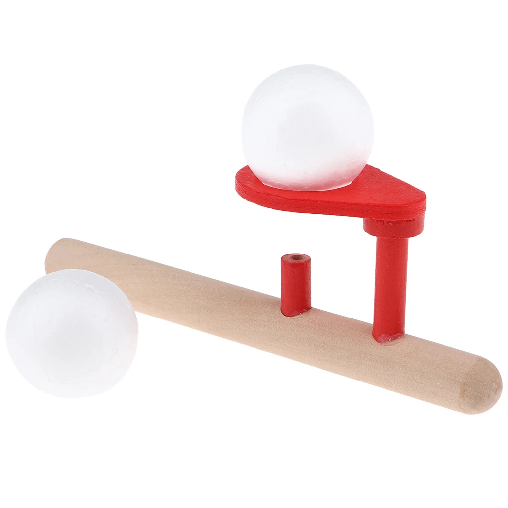 Wooden Games -Blow Hobbies -Outdoor Fun Sports Toy - Ball Foam Floating Ball Wooden Toys for Kids