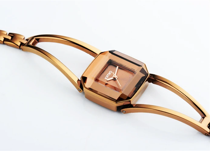 KIMIO Square Fashion Skeleton Bracelet Rose Gold Watches 2017 Luxury Brand Ladies Watch Women Female Quartz-watch Wristwatches