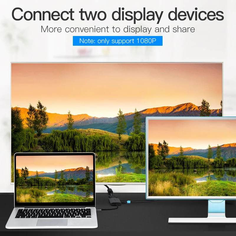 Адаптер Vention USB C к HDMI VGA адаптер Type c для MacBook Chromebook Pixel Huawei Mate 10 3 1 Male|Кабели VGA| |