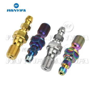 

Wanyifa Titanium Bolt M10x1.0/1.25mm Pitch Motorcycle Brake Banjo Bolt & Bleed Nipple for BREMBO Ducati Aprilia