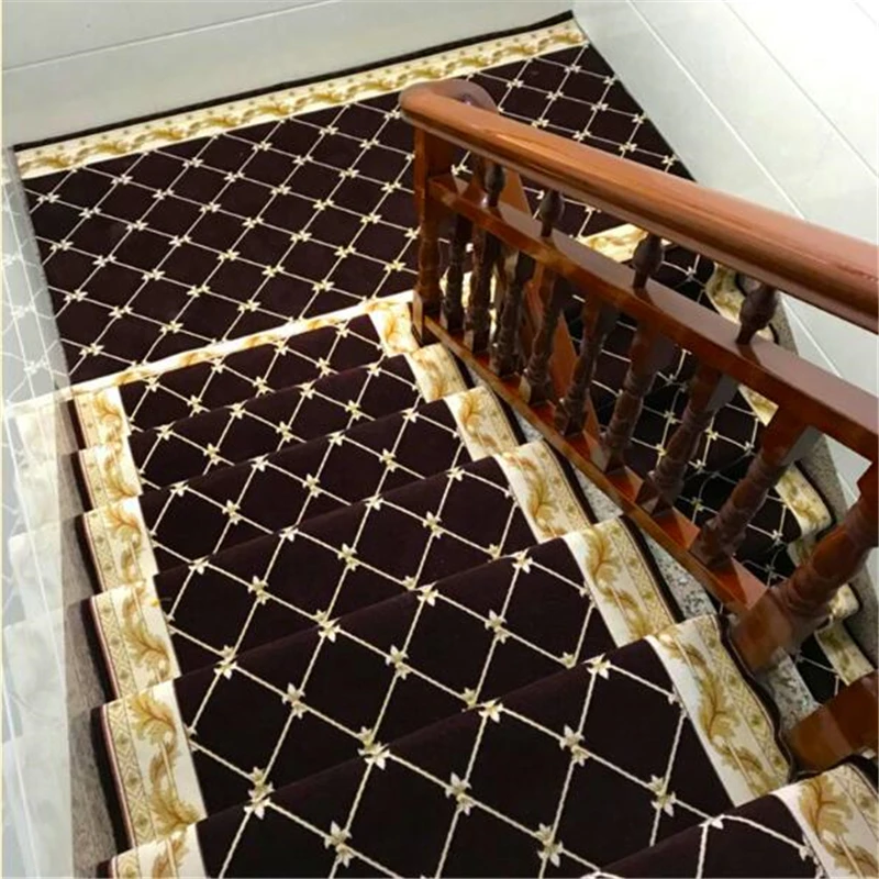 beibehang new European Stair Step Pad Free Plastic Self-adhesive Stair Carpet Household Mat Customized Corner Slip Full Padding