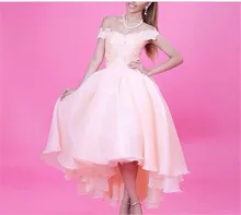 High low prom dress 2016 weg von der schulter a line applikationen abend party kleider vestidos de festa longo