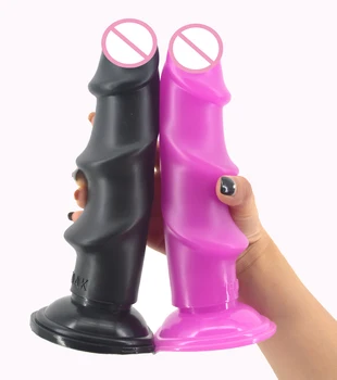 FAAK realistic dildo suction ribbed dildo big penis sex toys for women man extreme stimulate adult sex products shop Anal plug 5