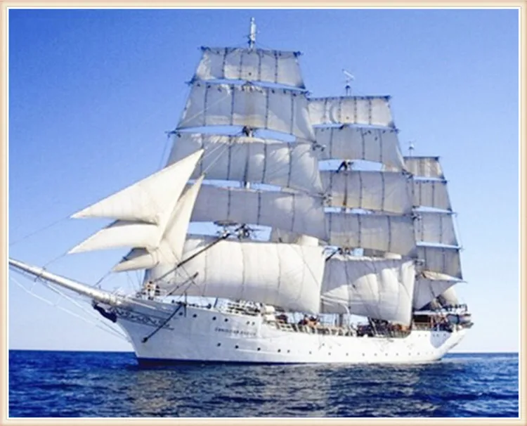 

5D DIY diamond mosaic diamond embroidery bedroom Sailing ship point diamond paste diamond painting cross stitch