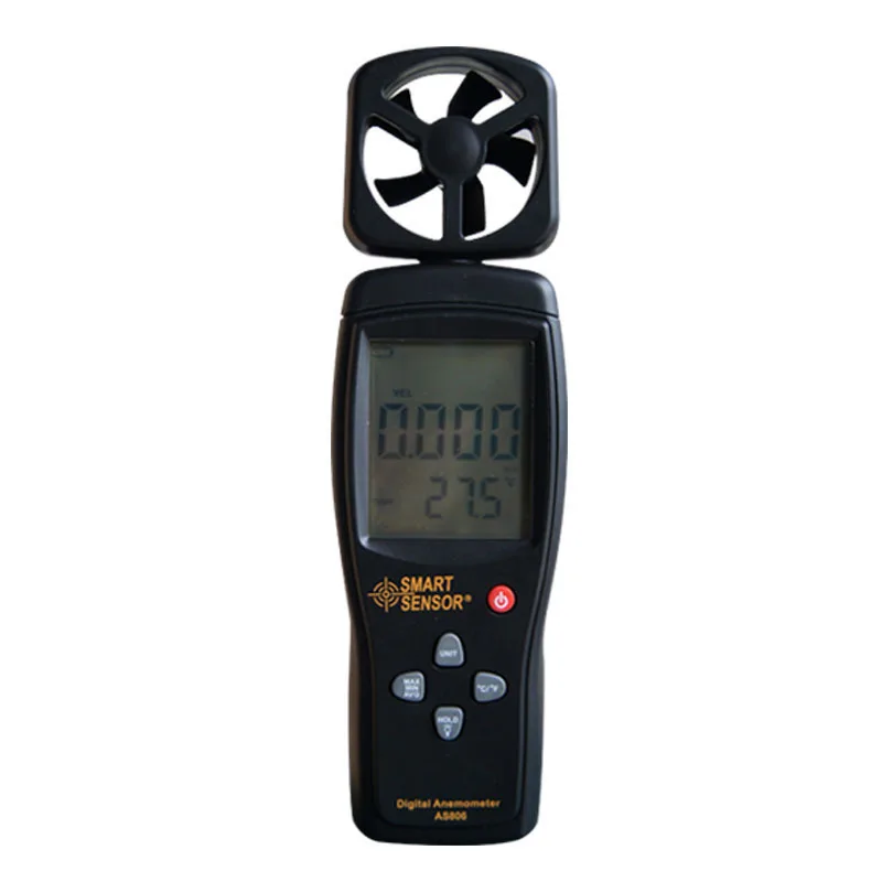 

With Carry Box LCD digital anemometer AS806 0-45M/S wind speed sensor hand-held Anemometer Thermometer air speed meter